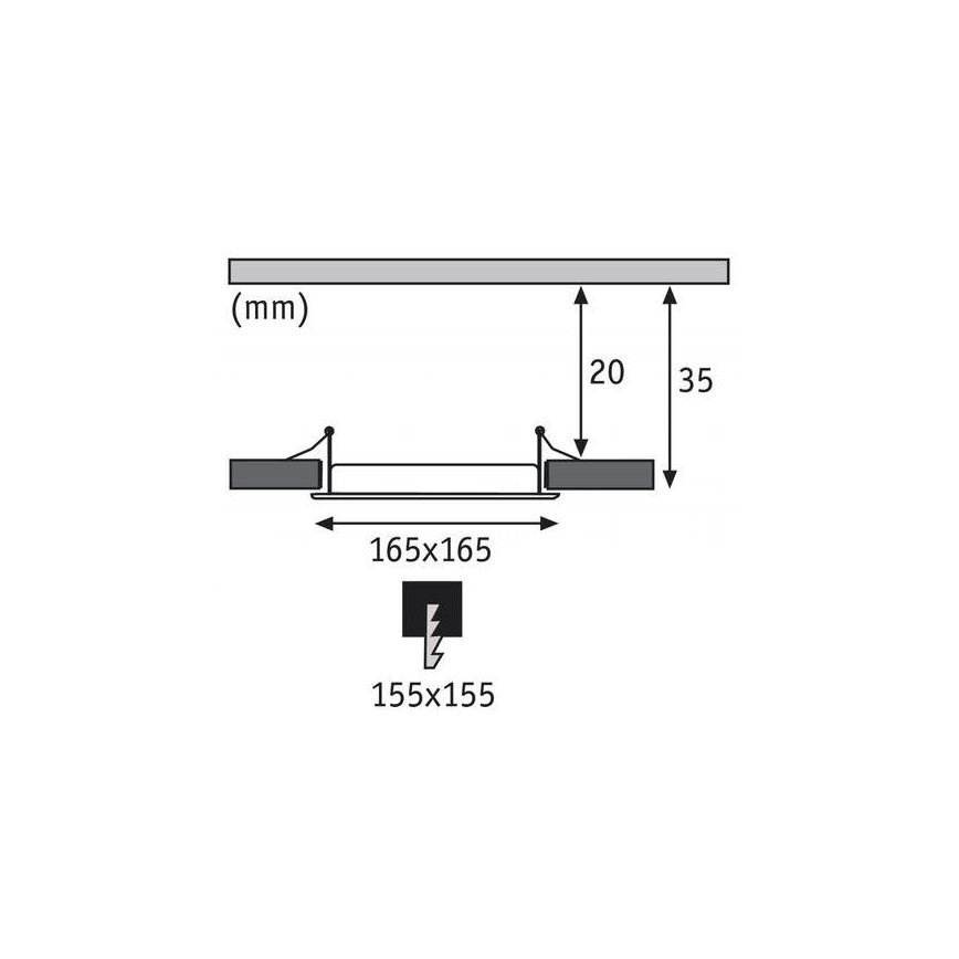 Paulmann 92077 - LED/12W IP44 За баня Осветление за окачен таван QUAL 230V 4000K