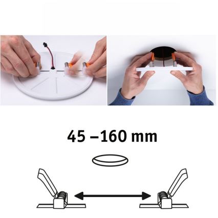Paulmann 92389 - LED/17W IP44 Плафон за вграждане за баня VARIFIT 230V