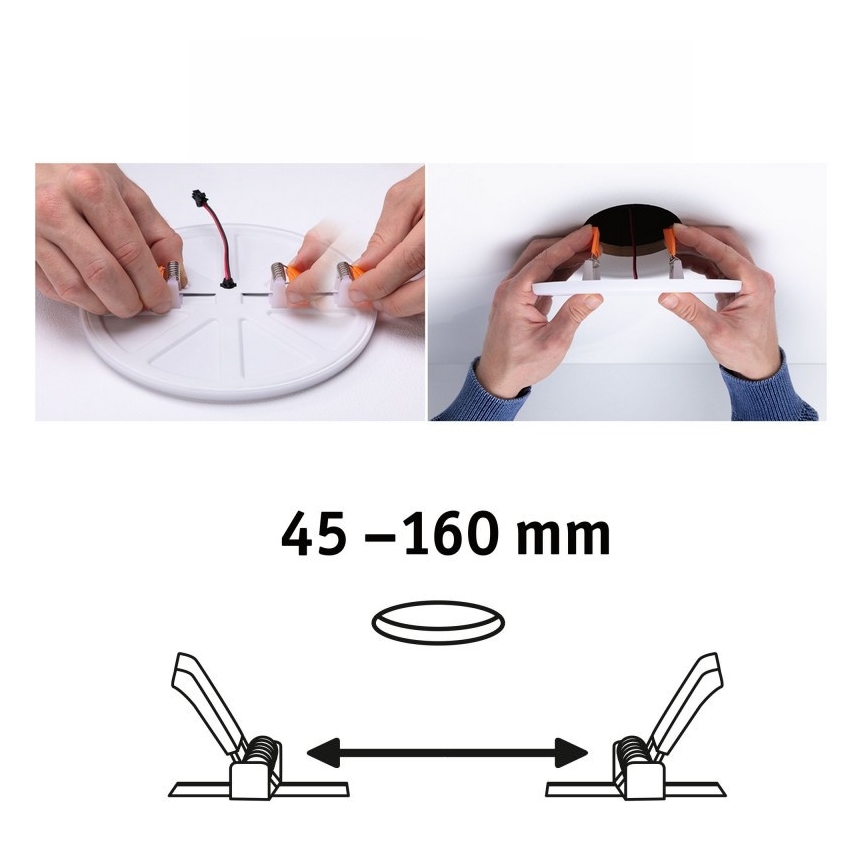 Paulmann 92389 - LED/17W IP44 Плафон за вграждане за баня VARIFIT 230V