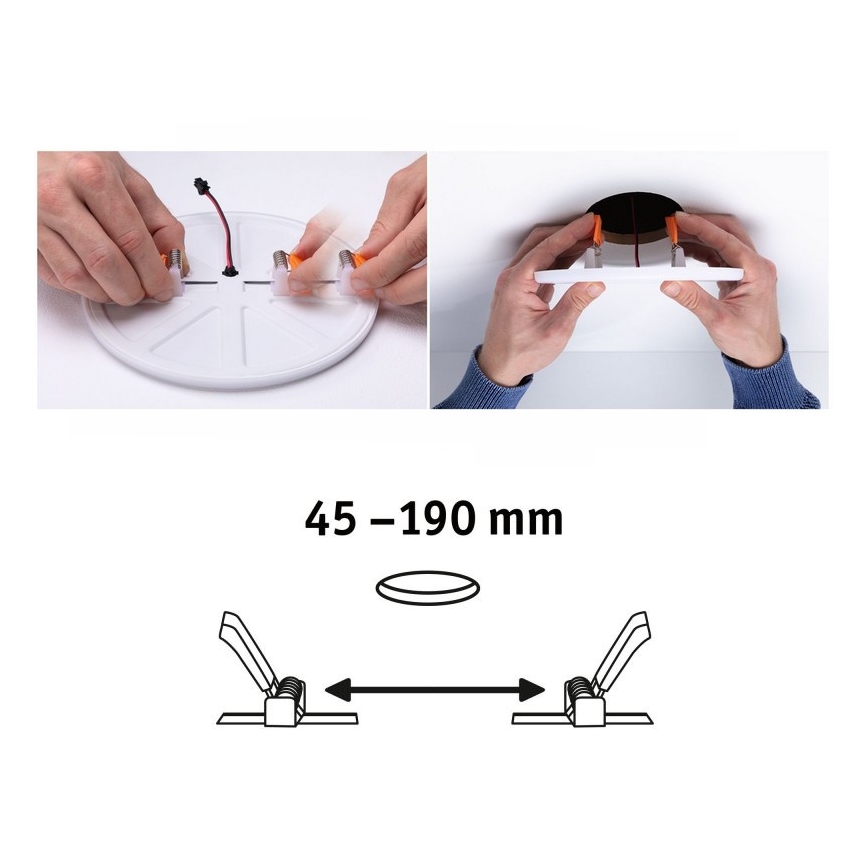 Paulmann 92392 - LED/17,5W IP44 Плафон за вграждане в баня VARIFIT 230V