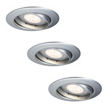 Paulmann 92516 - КОМПЛЕКТ 3xLED-GU10/3,5W Вградено осветително тяло за баня PREMIUM LINE 230V