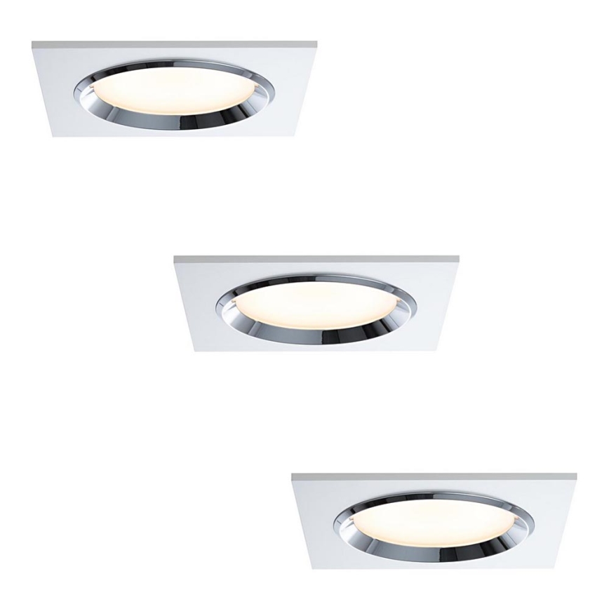 Paulmann 92695 - К-кт 3xLED/8W Димируема лампа за вграждане DICE 230V