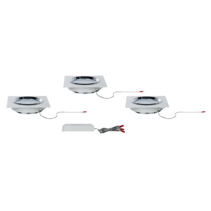 Paulmann 92695 - К-кт 3xLED/8W Димируема лампа за вграждане DICE 230V