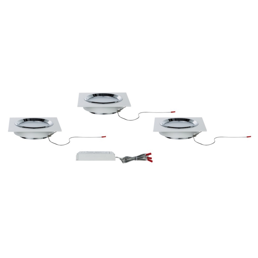 Paulmann 92695 - К-кт 3xLED/8W Димируема лампа за вграждане DICE 230V