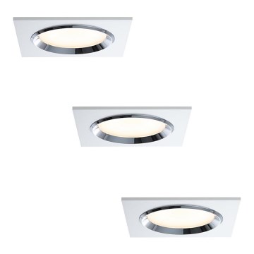 Paulmann 92695 - Комплект от 3 бр. LED/8W Регулируемо вградено осветително тяло DICE 230V