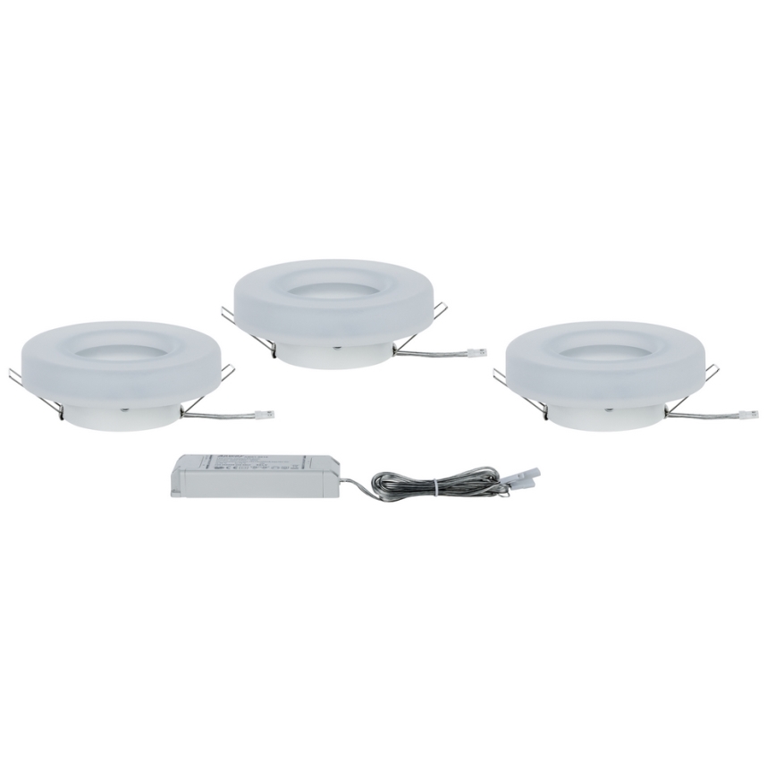 Paulmann 92704 - К-кт 3 бр. xLED/5,5W лампа за окачен таван BAGEL 230V
