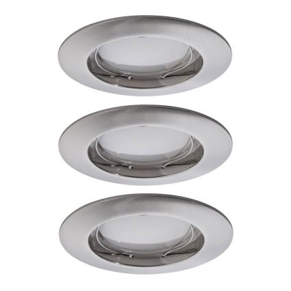 Paulmann 92827 - К-кт 3xLED/7W IP44 Димируема лампа за окачен таван на баня COIN 230V