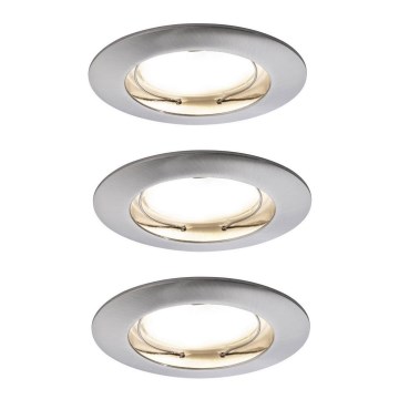 Paulmann 92827 - К-кт 3xLED/7W IP44 Димируема лампа за окачен таван на баня COIN 230V