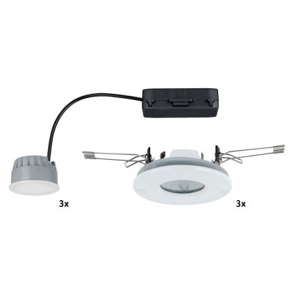 Paulmann 92847 - К-кт 3 бр. LED/7W IP65 Димируеми лунички за баня COIN 230V