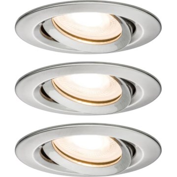 Paulmann 92900 - К-кт 3xGU10/7W IP65 Димируема лампа за окачен таван на баня NOVA 230V