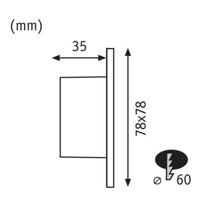 Paulmann 92922 - LED/1,7W стълбищна лампа WAND 230V