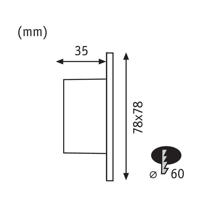Paulmann 92922 - LED/1,7W стълбищна лампа WAND 230V