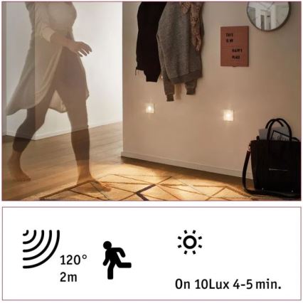 Paulmann 92923 - LED/1,1W Лампа за стълбище със сензор WAND 230V 2700K