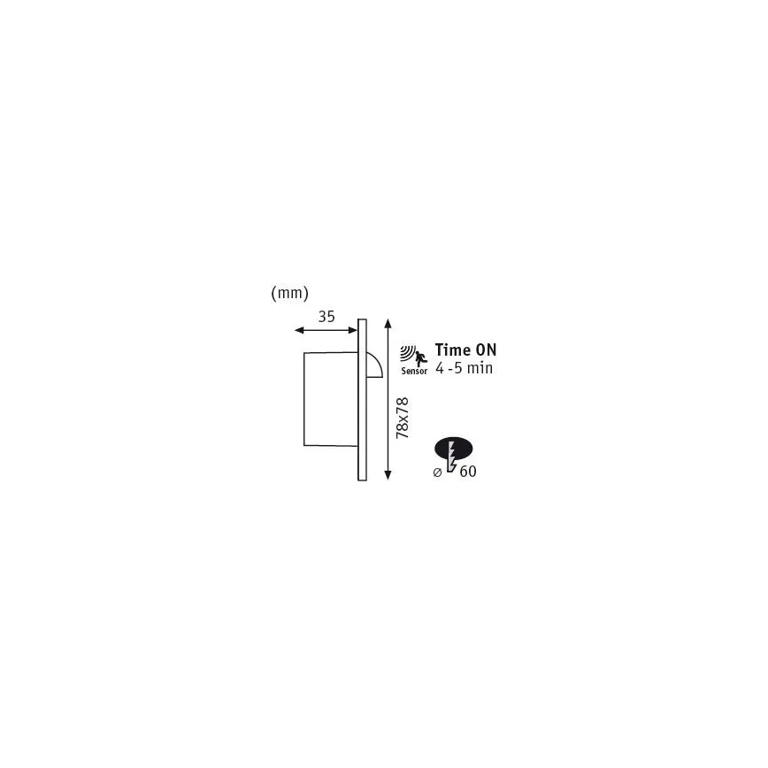 Paulmann 92923 - LED/1,1W Лампа за стълбище със сензор WAND 230V 2700K