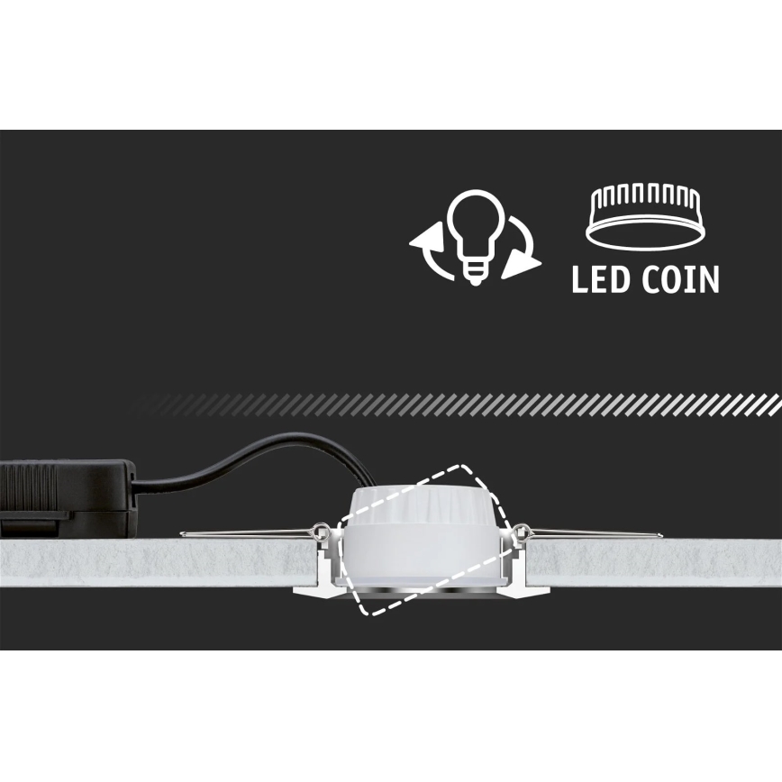 Paulmann 92971 - К-кт 3x LED/4,2W IP23 Димируема лампа за окачен таван на баня NOVA 230V