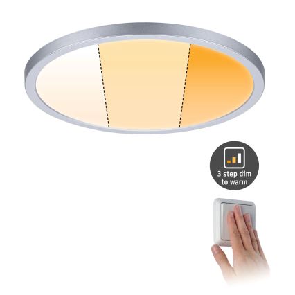Paulmann 92992 - LED/16W IP44 Вградено таванно осветително тяло за баня AREO 230V 2000/3000/4000K, диаметър 23 см, матов хром
