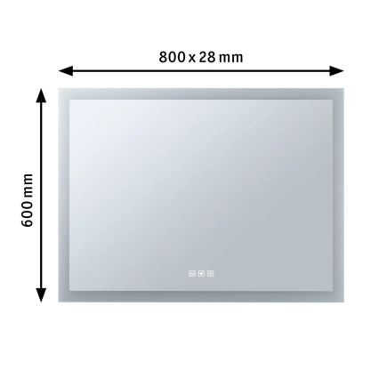 Paulmann 93013 - LED/22W IP44 Димируем баня отопляем огледало с подсветка 230V  2700/4000/6500K