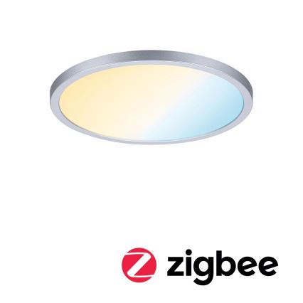 Paulmann 93046 - LED 16W, IP44, димируемо вградено осветително тяло за баня AREO, 230V, 3000-6500K, Ø 23 см, матов хром