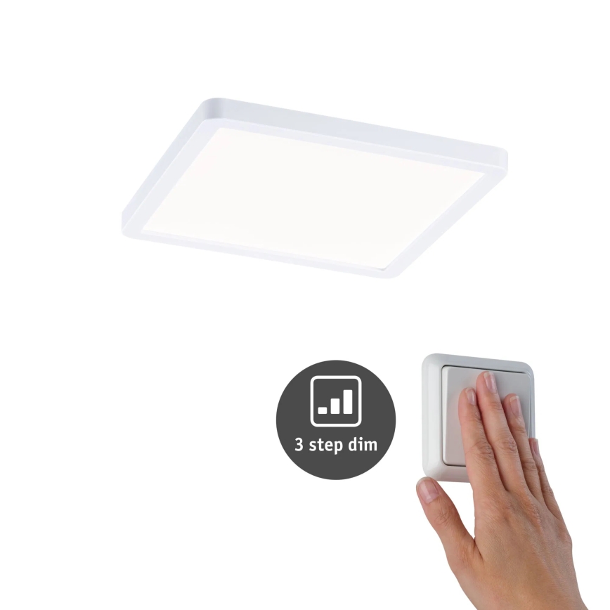 Paulmann 93059 - LED/13W IP44 димируемо вградено осветително тяло за баня AREO 230V 17,5x17,5 cm бяло