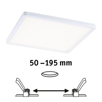 Paulmann 93060 - LED/16W IP44 Димируемо вградено таванно осветително тяло за баня AREO 230V 23x23 cm бяло