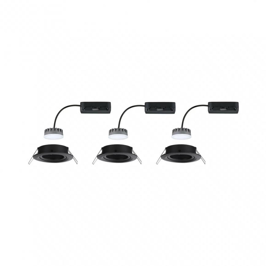Paulmann 93080 - К-кт 3xLED/6W IP23 Димируема лампа за окачен таван на баня COIN 230V