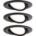 Paulmann 93080 - Комплект от 3 LED лампи/6W IP23, регулируемо осветително тяло за баня за вграждане COIN 230V