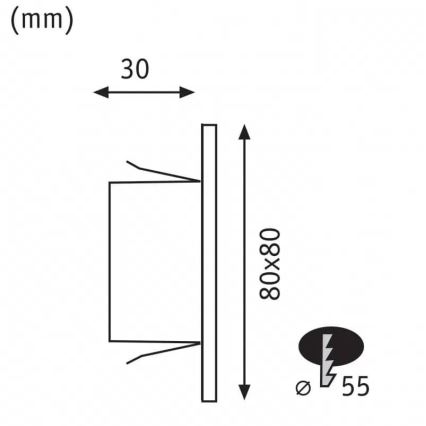 Paulmann 93093 - LED/1,2W Лампа за стълбище EDGE 230V