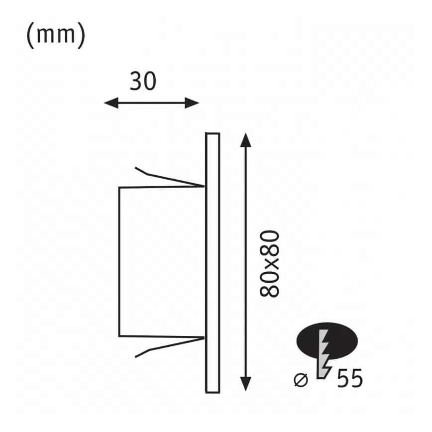 Paulmann 93093 - LED/1,2W Лампа за стълбище EDGE 230V