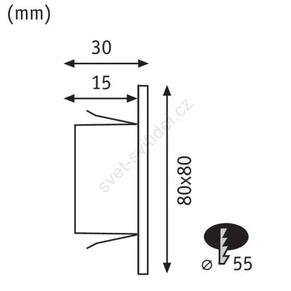 Paulmann 93094 - LED/1,2W Лампа за стълбище EDGE 230V