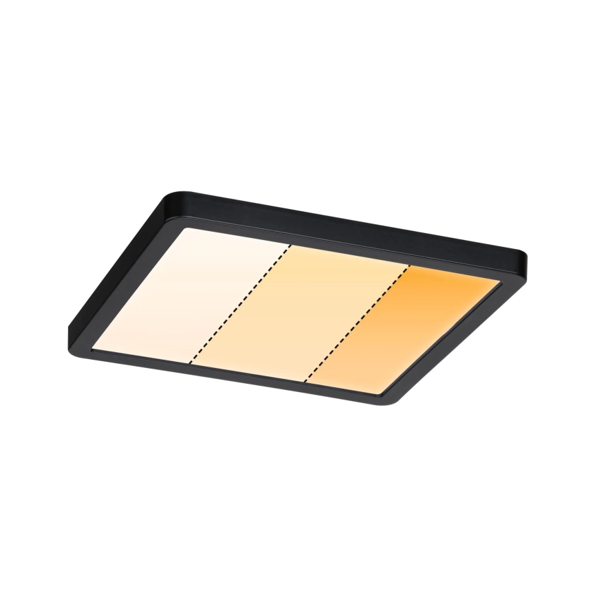 Paulmann 93101 - LED/13W IP44 Вградено таванно осветително тяло AREO за баня 230V 2000/3000/4000K 17,5x17,5 cm черно