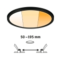 Paulmann 93102 - LED/16W IP44 димируемо вградено осветително тяло за баня AREO 230V 2000/3000/4000K Ø 23 см черно