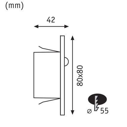 Paulmann 93133 - LED/1,2W Лампа за стълбище със сензор EDGE 230V бял