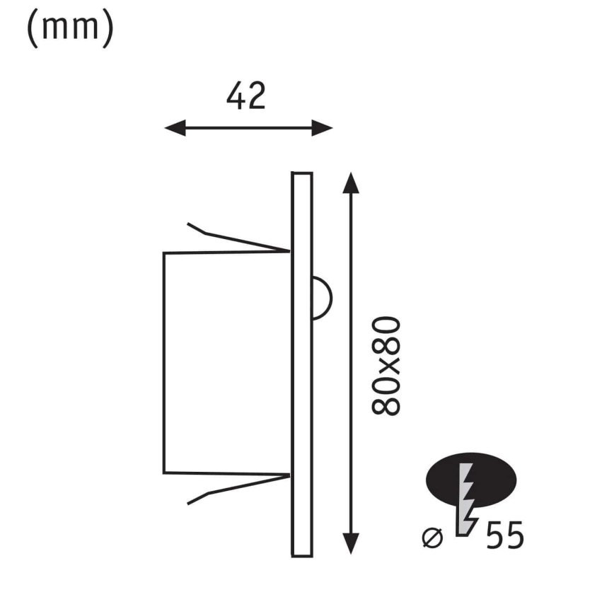 Paulmann 93133 - LED/1,2W Лампа за стълбище със сензор EDGE 230V бял