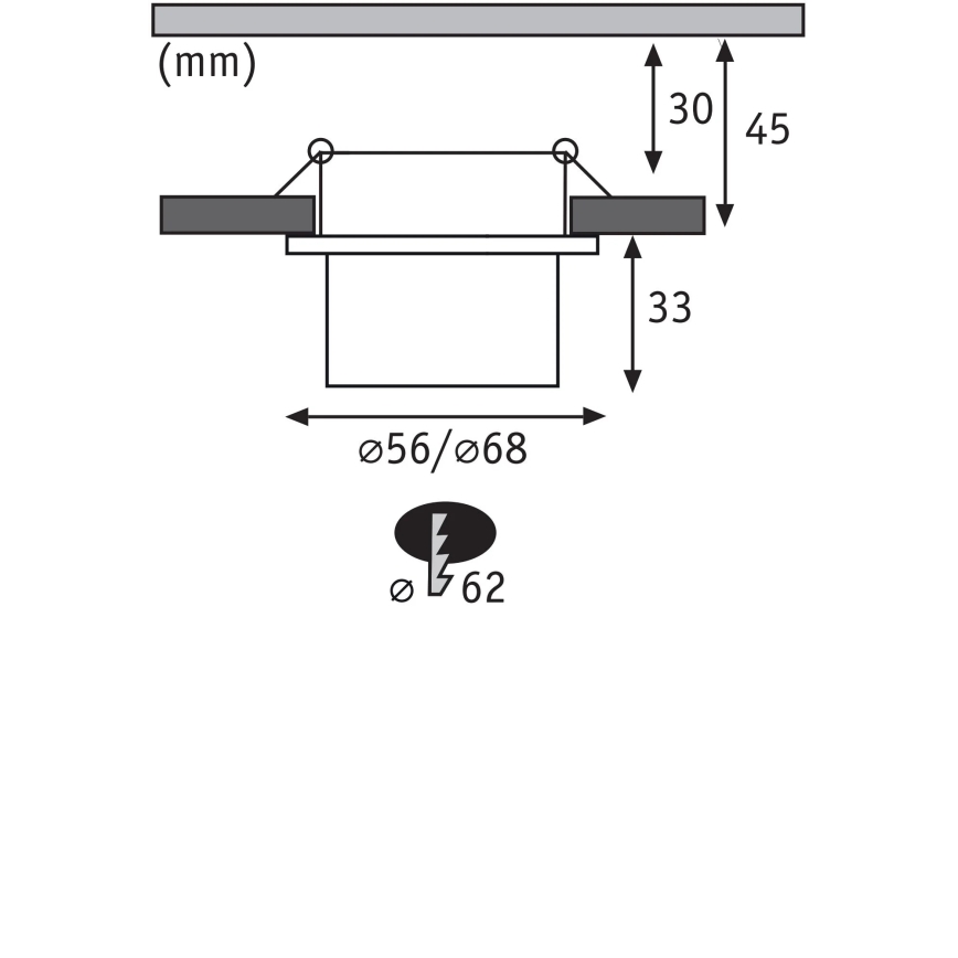 Paulmann 93383 - К-кт 3xLED/6W IP44 Димируема лампа за окачен таван на баня GIL 230V