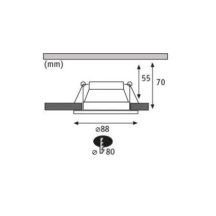 Paulmann 93402 - К-кт 3xLED/6W IP44 Димируема лампа за окачен таван на баня COLE 230V