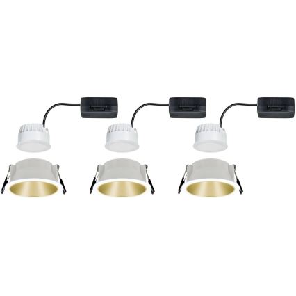 Paulmann 93406 - К-кт 3бр.LED/6,5W IP44 димируеми лампи за вграждане в баня COLE 230V