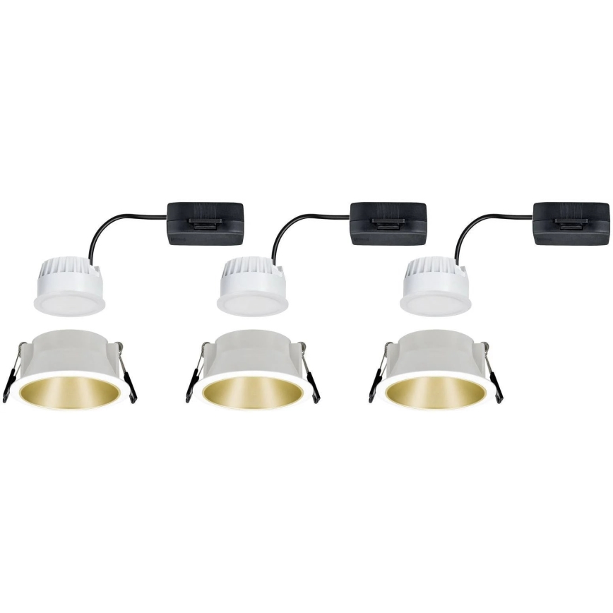 Paulmann 93406 - К-кт 3бр.LED/6,5W IP44 димируеми лампи за вграждане в баня COLE 230V