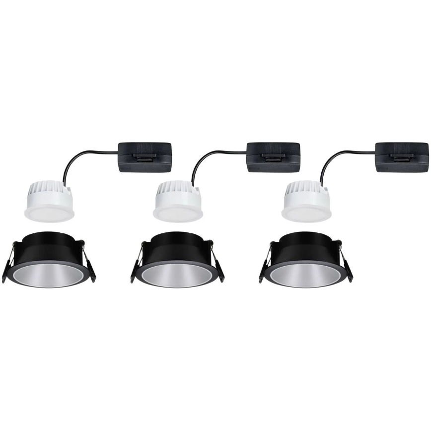 Paulmann 93408 - К-кт 3бр.LED/6,5W IP44 димируеми лунички за баня COLE 230V