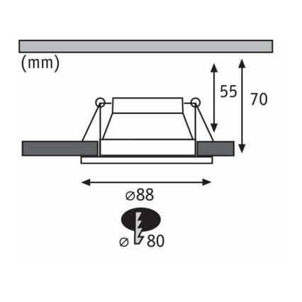 Paulmann 93410 - К-кт 3бр.LED/6,5W IP44 димируеми лампи за вграждане в баня COLE 230V