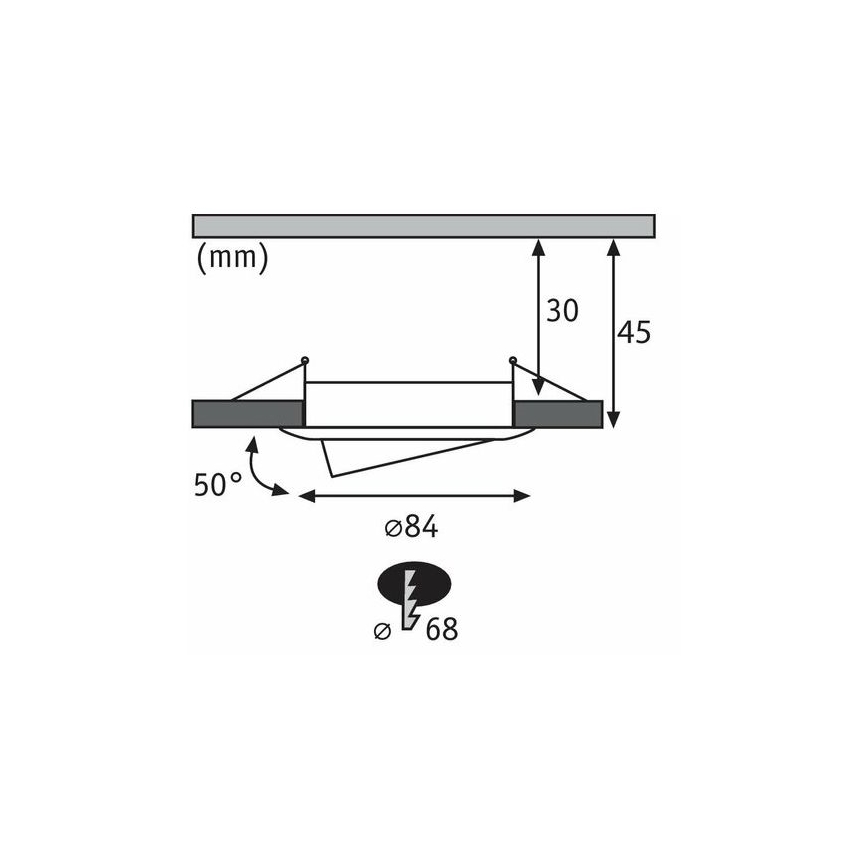 Paulmann 93483 - К-кт 3бр.LED/6,5W IP23 димируеми лунички за баня NOVA 230V