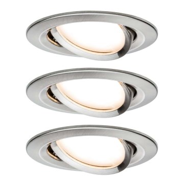 Paulmann 93483 - К-кт 3бр.LED/6,5W IP23 димируеми лунички за баня NOVA 230V