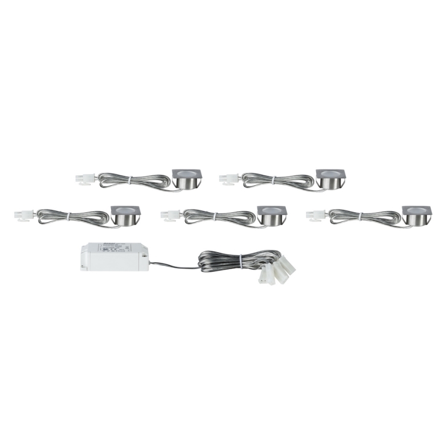 Paulmann 93587 - К-кт 5xLED/0,4W Лампа за вграждане 12V/230V 2700K
