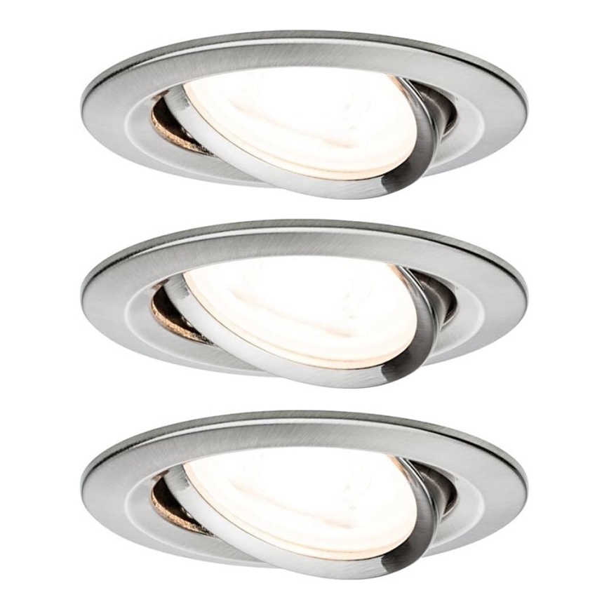 Paulmann 93652 - К-кт 3x LED GU10/6,1W IP23 Лампа за вграждане в баня 230V