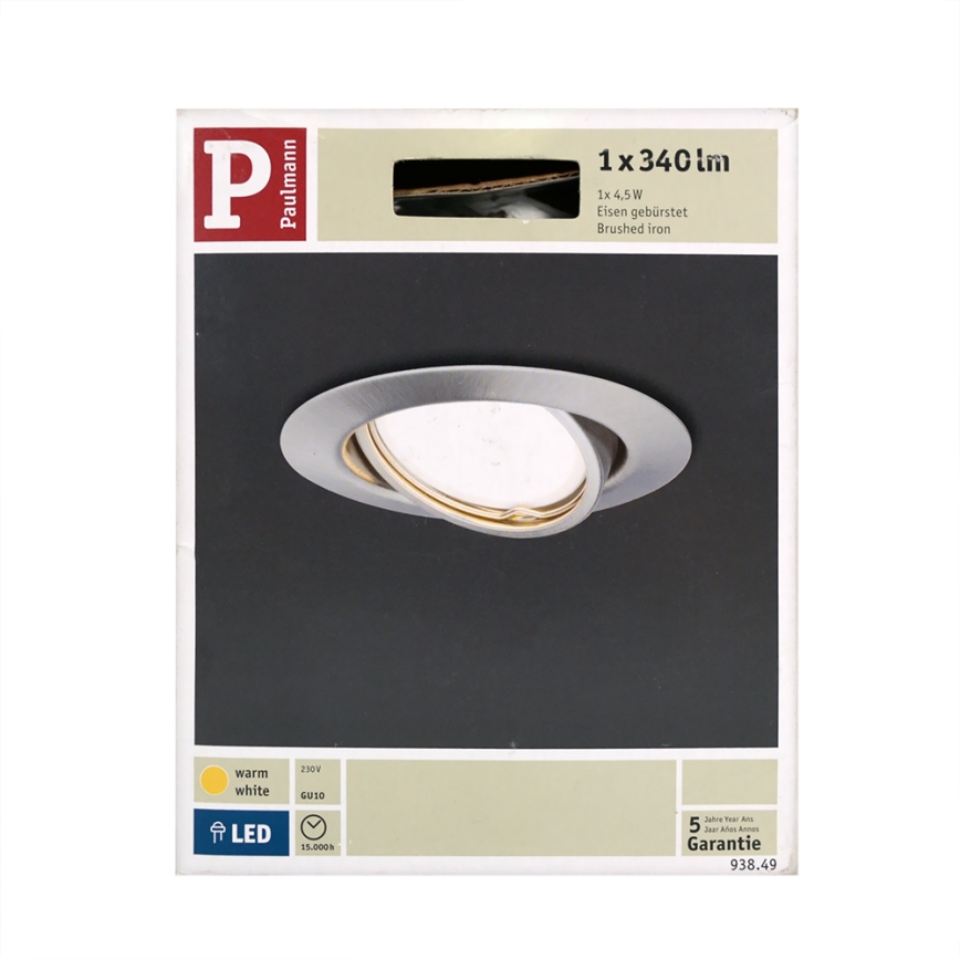 Paulmann 93849 - LED-GU10/4,5W/230V Таванна лампа PREMIUM LINE 230V