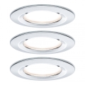 Paulmann 93874 - К-кт 3бр.LED/6,8W IP44 димируеми лунички за окачен таван на баня COIN 230V
