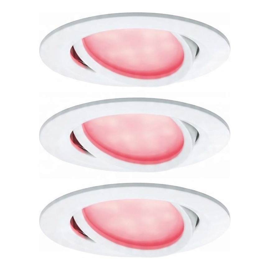 Paulmann 93940 -К-кт 3x LED RGBW/2W IP23 Димируема лампа за окачен таван на баня 230V