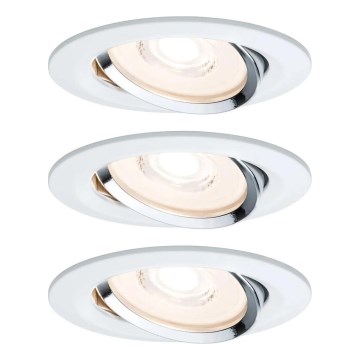 Paulmann 93942 - К-кт 3xLED/6,8W IP23 Димируема лампа за окачен таван на баня COIN 230V