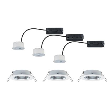 Paulmann 93942 - К-кт 3xLED/6,8W IP23 Димируема лампа за окачен таван на баня COIN 230V