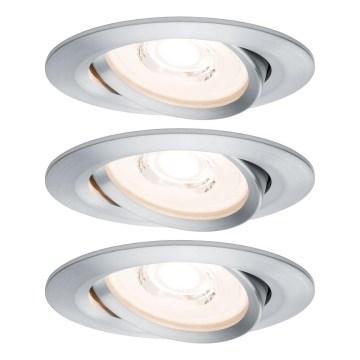 Paulmann 93943 - КОМПЛЕКТ 3xLED/6,8W IP23 Димируемо вградено осветително тяло за баня COIN 230V