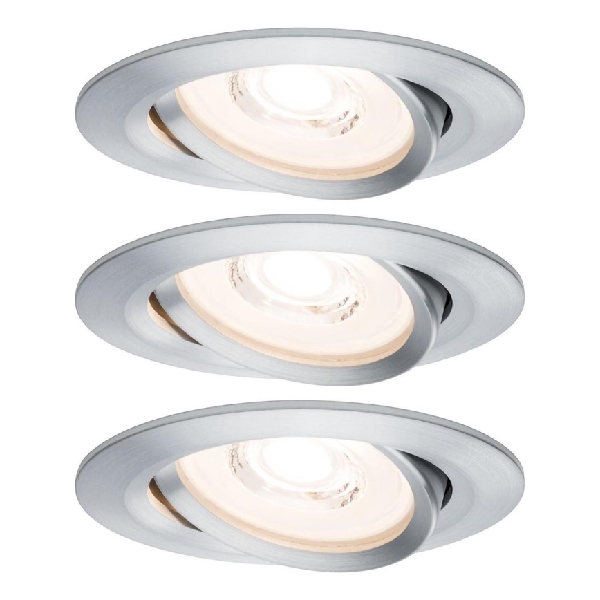 Paulmann 93943 - КОМПЛЕКТ 3xLED/6,8W IP23 Димируемо вградено осветително тяло за баня COIN 230V